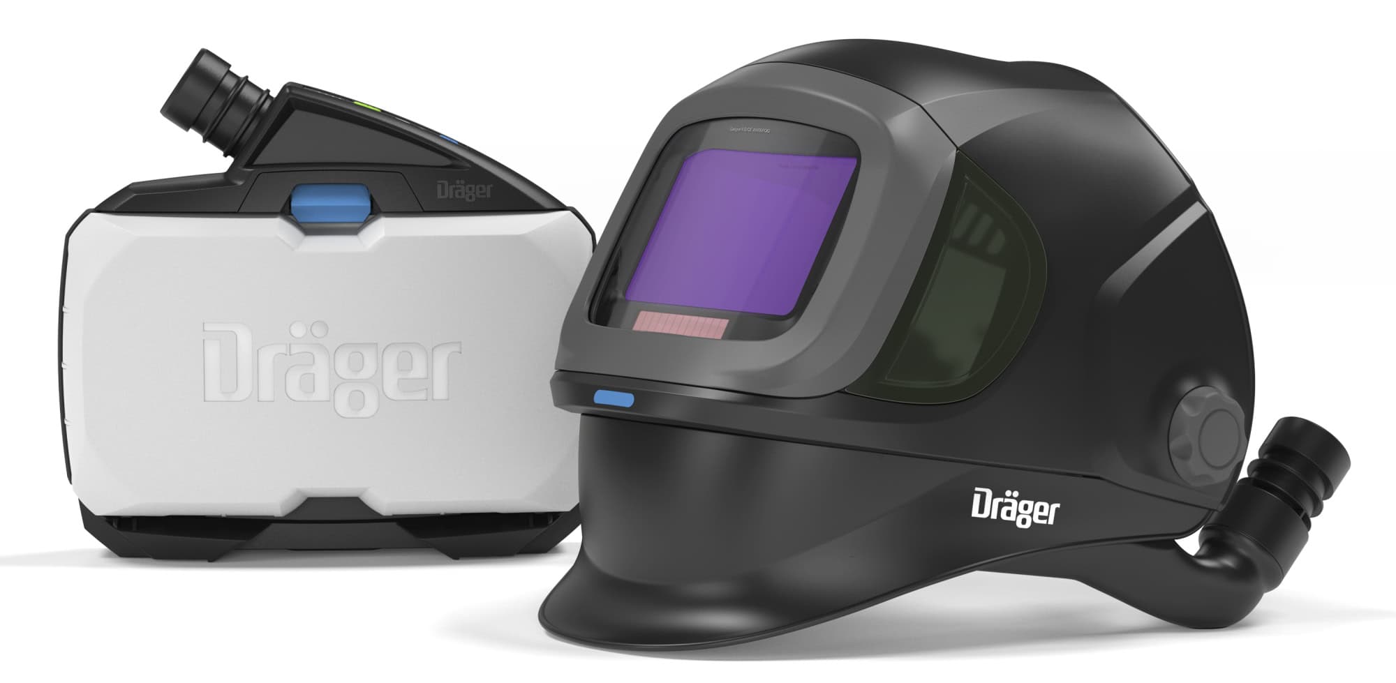Dräger® X-plore® 8500 Schweißer Set Premium 3722131, TH3, 4A/3B, Seitenfenster, Hochklapp Funktion, Kopfband + Textilkopfschutz