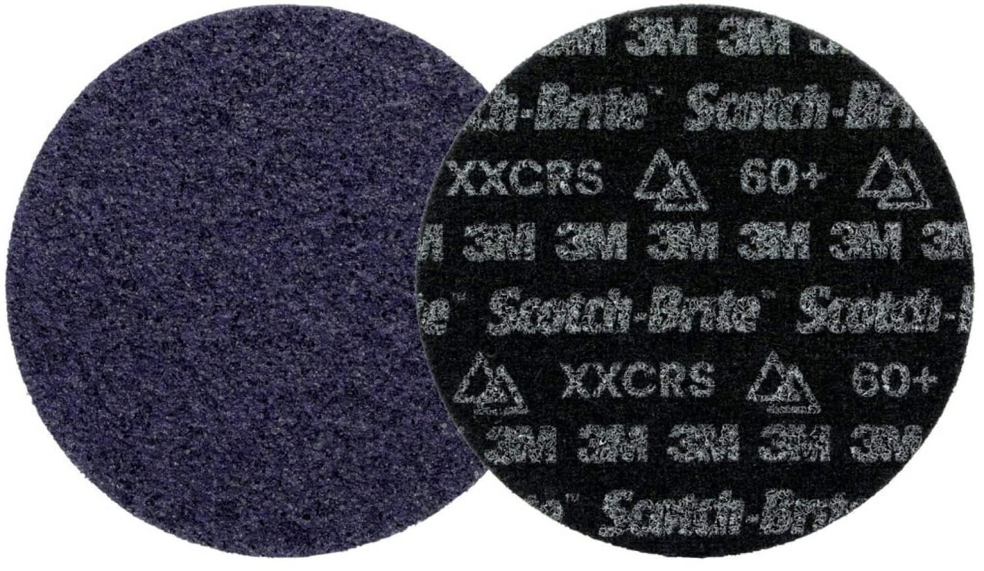 3M™ Scotch-Brite™ HD-DH Präzisions-Vliesscheibe HDDH8861, Ø 100 mm x 16 mm, 80+, K, Sehr grob, Schwarz, 15.000 U./Min., Kletthaftend, Mit Zentrierloch, Für Abtrags- und Finisharbeiten