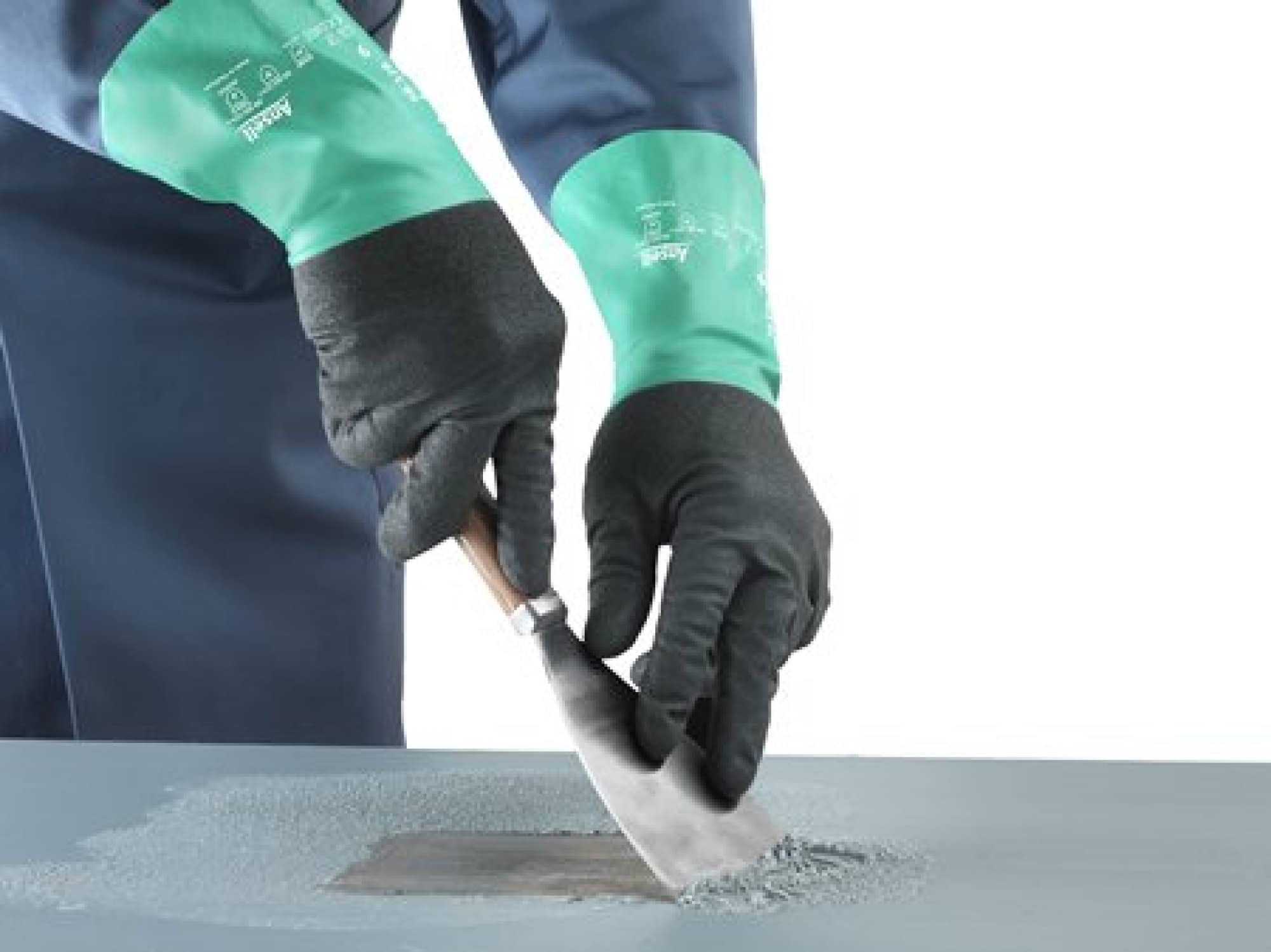 Ansell AlphaTec™ 58-128 Chemikalienschutzhandschuh 58128090, Für Montage- und Wartungsarbeiten, Größe 9, Grau, 280 mm lang, Mit Ansell GRIP™ Technologie