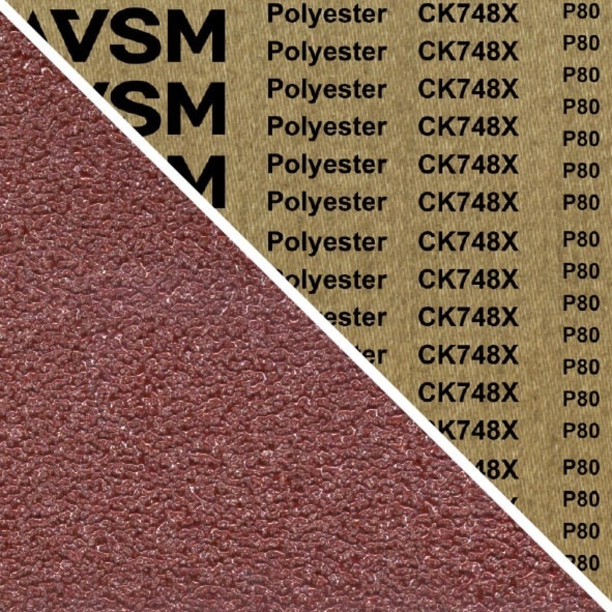 VSM COMPACTGRAIN (SIC) CK748X 765697, 100 mm x 2000 mm, S, P400, X-Polyester, Ausführung (E07), Rot-braun, Schmalband mit Siliziumkarbid, Für Edelstahl und Superlegierungen