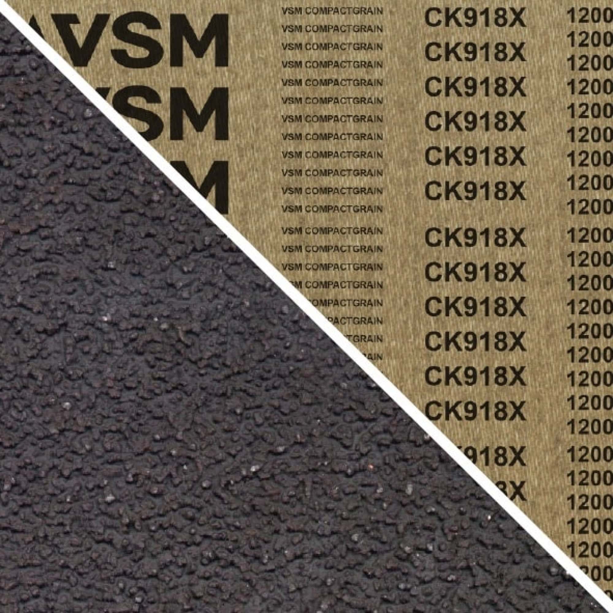 VSM COMPACTGRAIN (SIC) CK918X 723467, 150 mm x 2500 mm, S, P320, X-Polyester, Ausführung (E07), Schwarz, Schmalband mit Siliziumkarbid Granulat, Für Edelstahl und Unlegierter Stahl