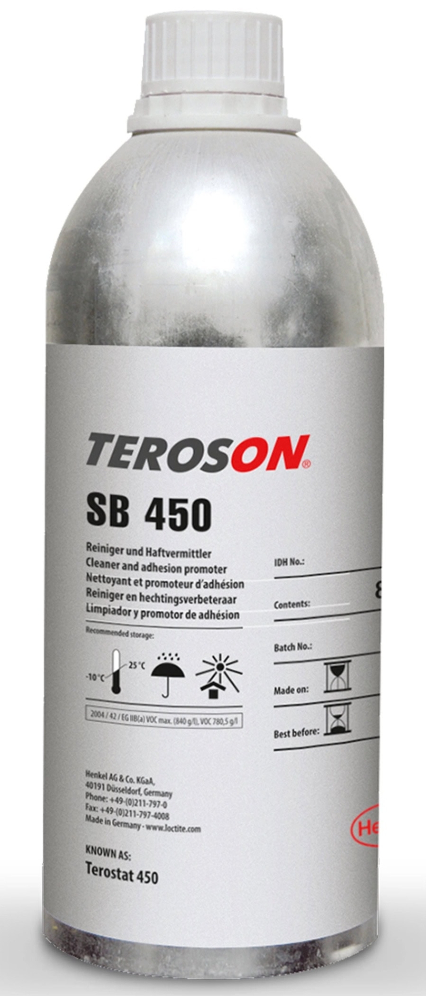 Henkel™ Teroson® SB 450 Reiniger/Primer, 100 ml, Transparent, 1540762, Zur Vorbehandlung von schwer zu klebenden Oberflächen