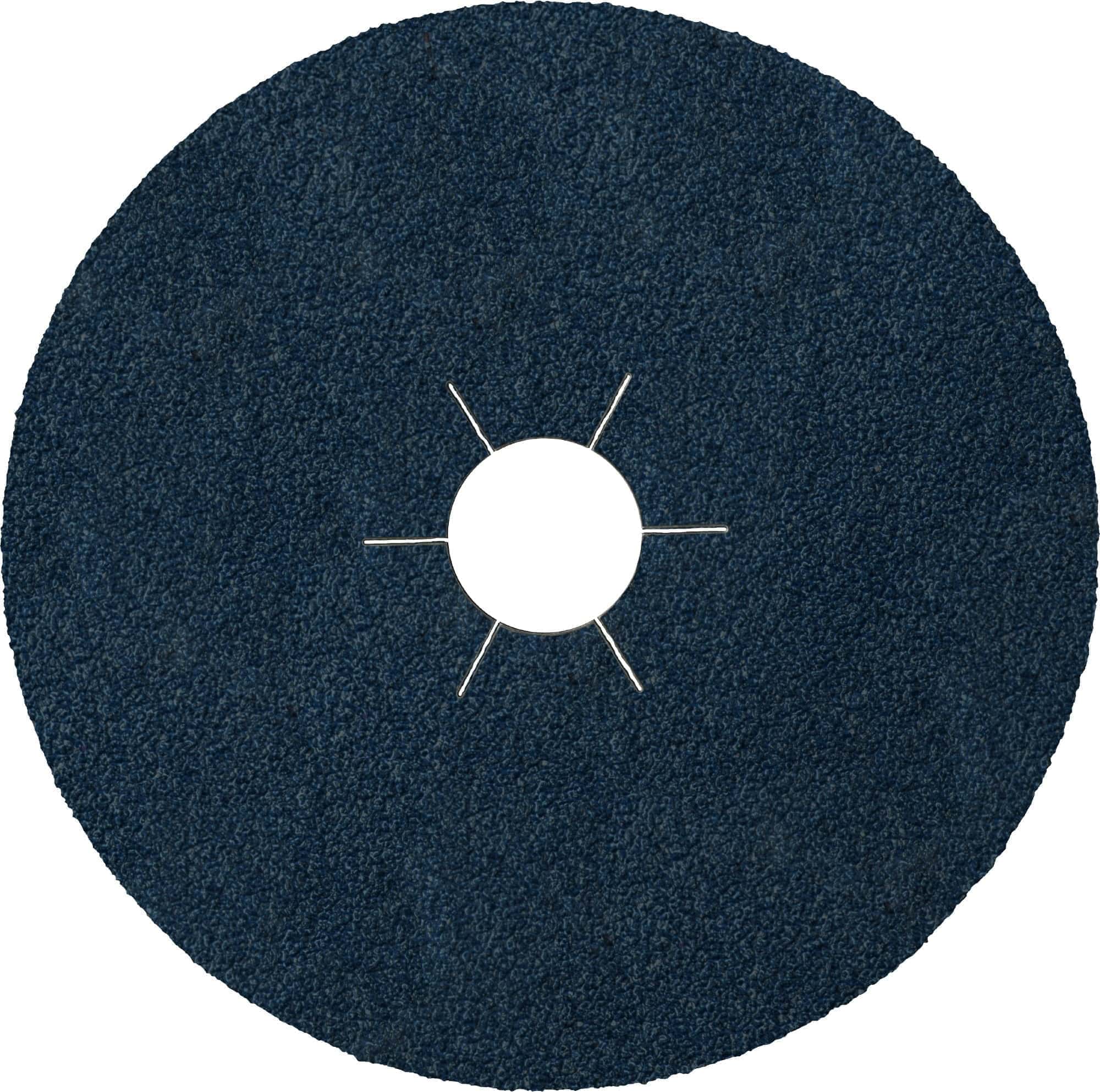 KLINGSPOR CS 565 Fiberscheibe 6688, Ø 115 mm x ø 22 mm, P80, 6-fach Schlitz = Ausführung (30), Z, Zirkonkorund, Für universal Metall, Stahl & Edelstahl Schleifanwendungen