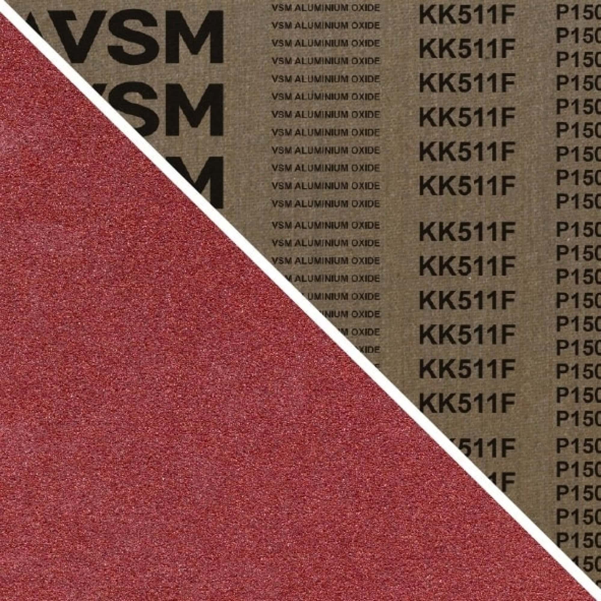 VSM ALUMINIUMOXID KK511F 782066, 50 mm x 3500 mm, A, P360, F-Baumwolle, Ausführung (E07), Rot-braun, Schmalband mit Aluminium, Für Edelstahl und NE-Metalle
