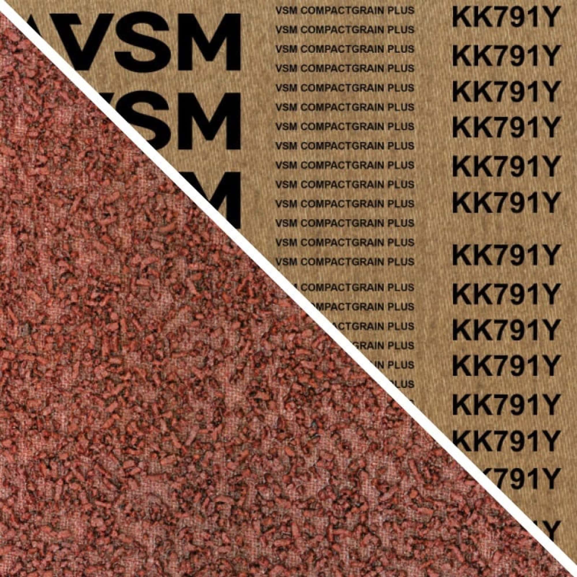 VSM COMPACTGRAIN PLUS KK791Y 709875, 150 mm x 2500 mm, A, P600, Ausführung (E07), Y-Polyester, Rot-braun, Schmalband mit Aluminium Granulat, Für Edelstahl und Superlegierungen