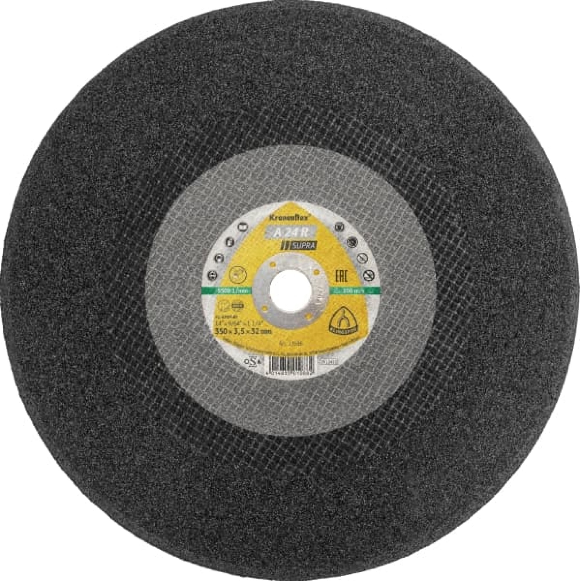 KLINGSPOR Kronenflex® A 24 R Supra Grosstrennscheibe 292932, Ø 400 mm x 4,5 mm x 32 mm, P36, A, 4.800 U./Min., Typ 41 Gerade, Aluminiumkorn, Für Stahl und Edelstahl