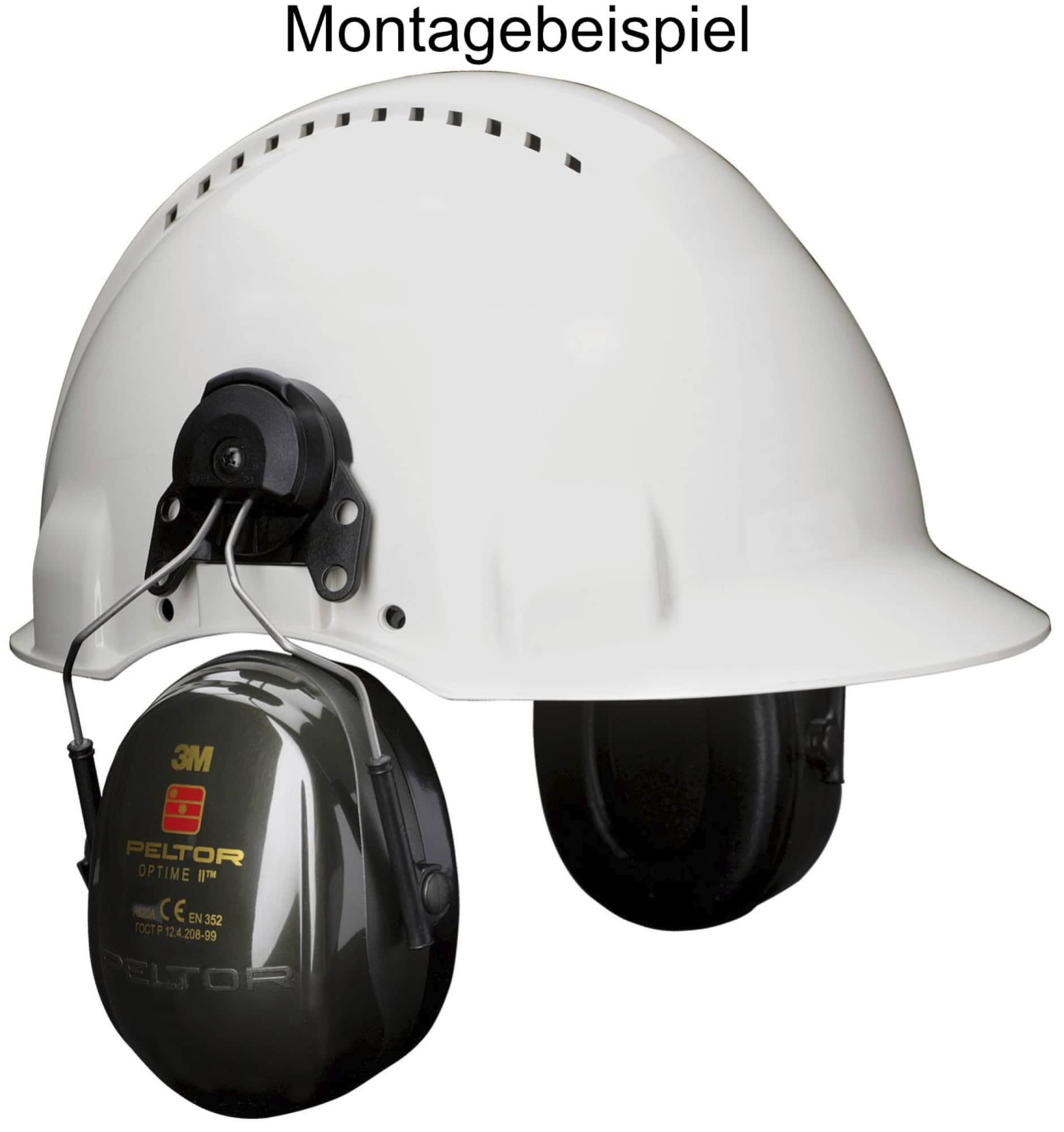 Preview: 3M™ Peltor™ Optime™ II H520P3E, SNR = 30 dB, Grün/Schwarz, Helmkapselgehörschutz für sehr laute Arbeitsumgebungen