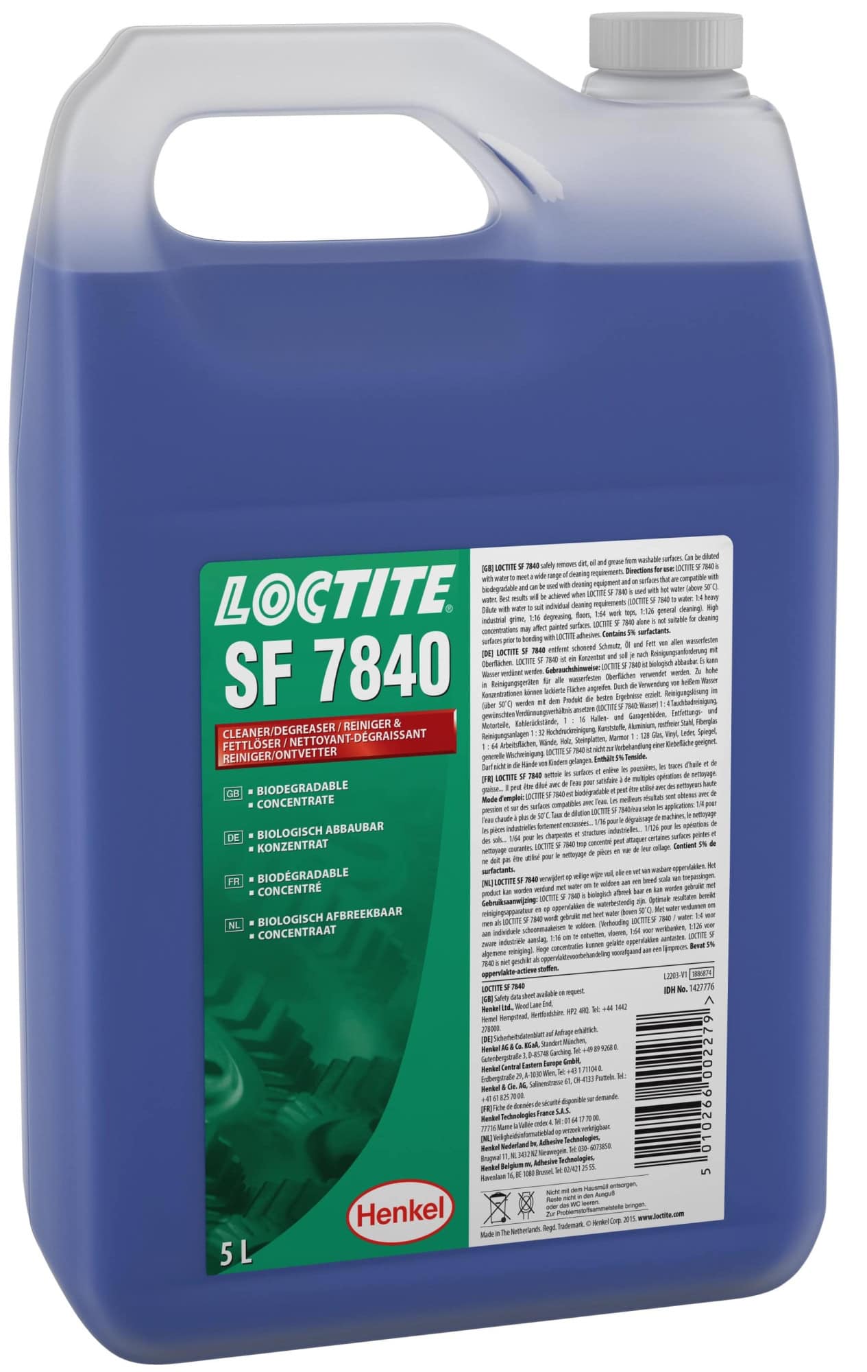 Henkel™ Loctite® Reiniger SF 7840, 5 L, Sprühflasche, Universell anwendbar