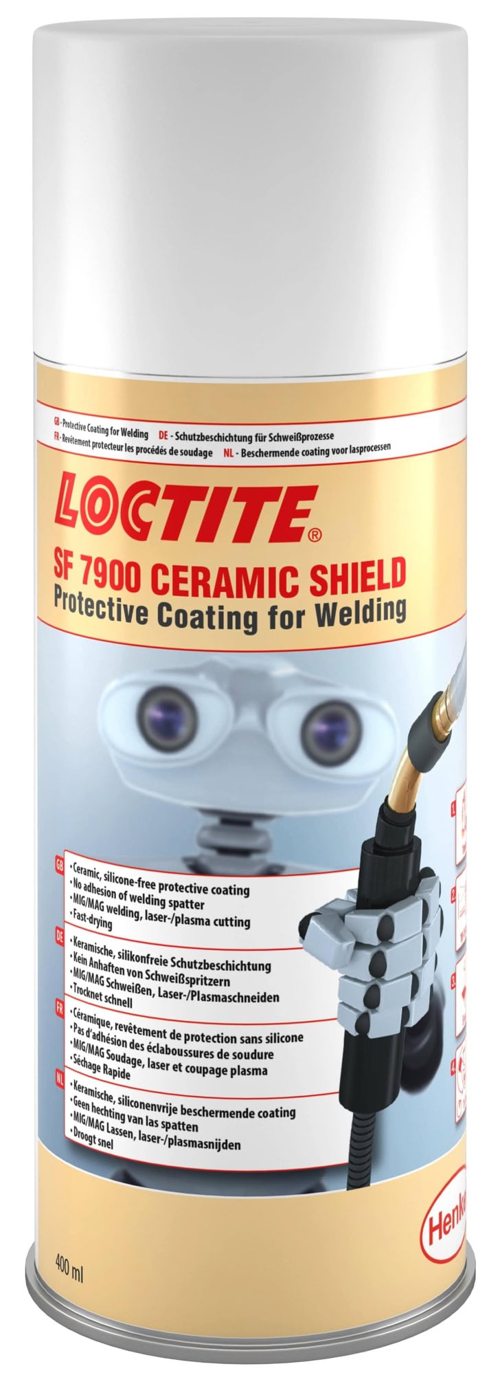 Henkel™ Loctite® SF 7900 Keramik Schutzbeschichtung, 400 ml, Weiß, 1238883, Zum Schutz vor Schweiß-/ Metallspritzern