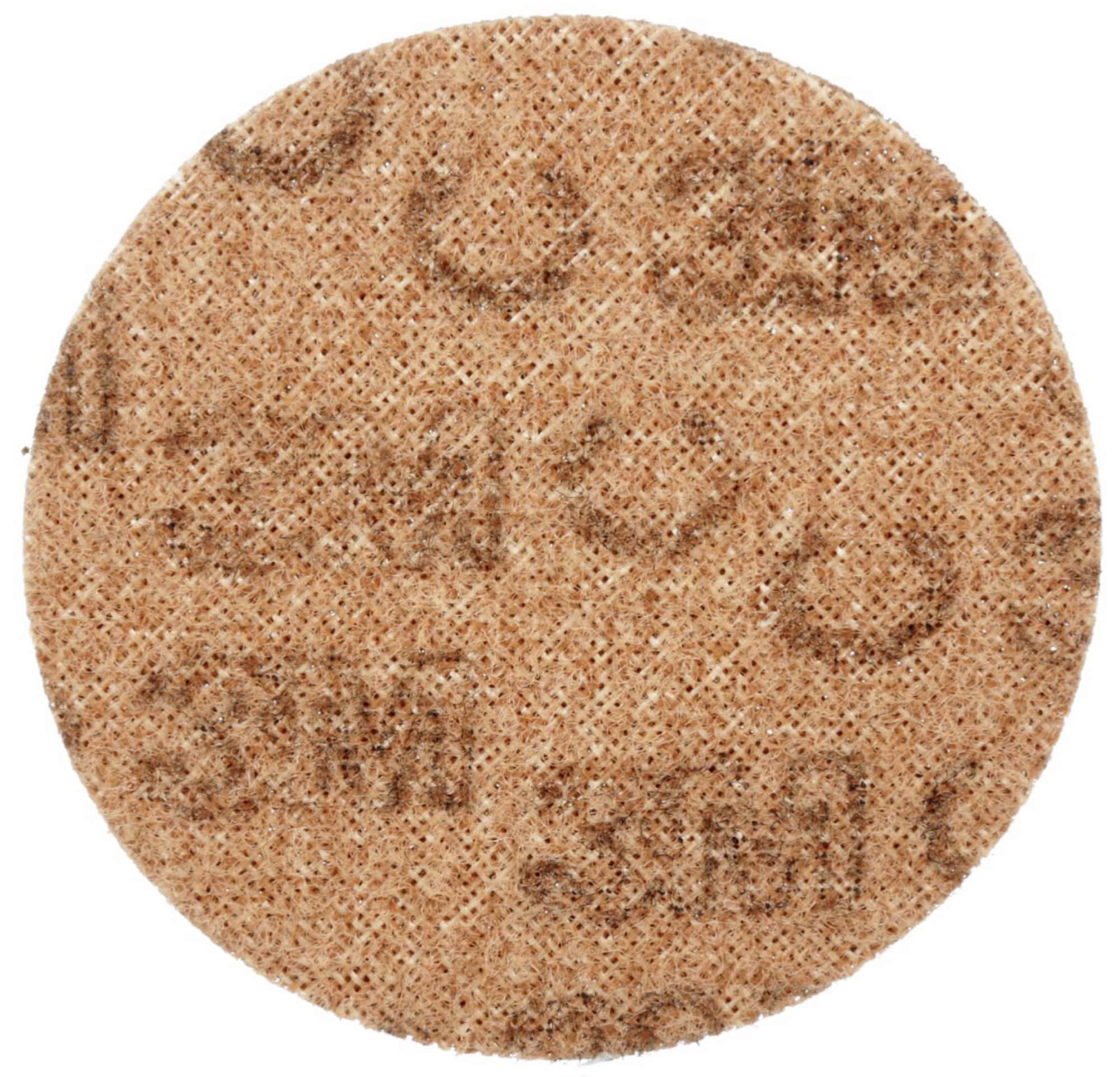 3M™ Scotch-Brite™ Vliesscheibe SC-DH 65334, Ø 125 mm, P150 - 180, Coarse, Metall & Edelstahl — Entgraten, Reinigen, Finish, Braun, A, 8.000 U./Min., Kletthaftend, Ohne Zentrierloch