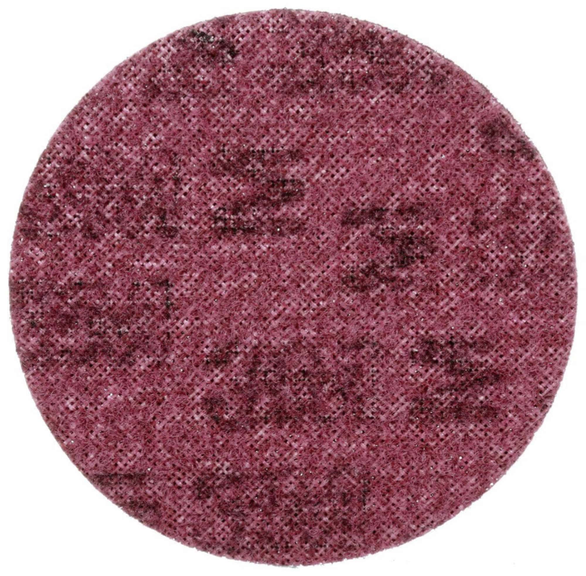3M™ Scotch-Brite™ Vliesscheibe SC-DH 65336, Ø 125 mm, P220 - 280, Medium, Metall & Edelstahl — Entgraten, Reinigen, Finish, Rot, A, 8.000 U./Min., Kletthaftend, Ohne Zentrierloch