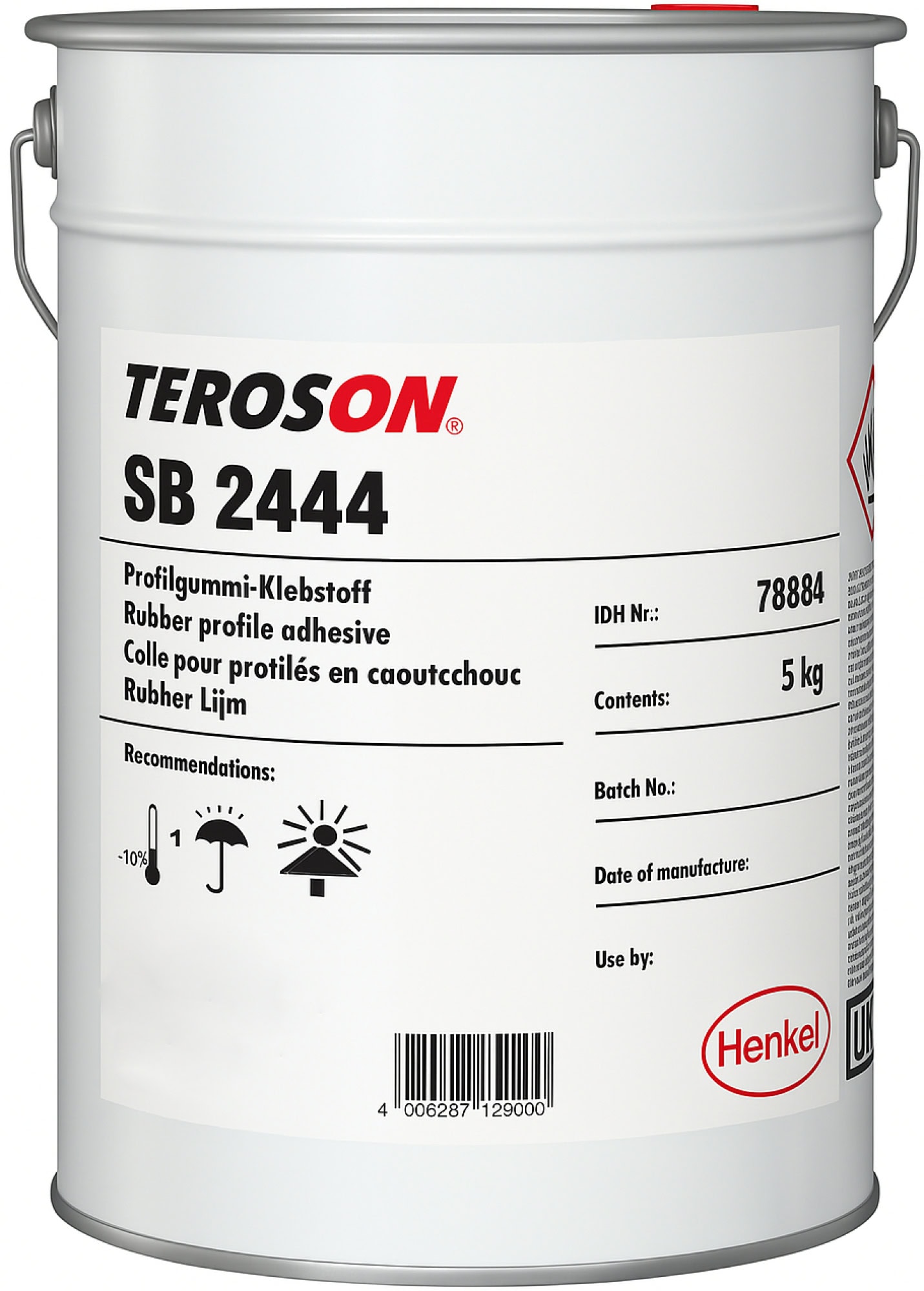 Henkel™ Teroson® SB 2444 Kontaktklebstoff, 5 Kg, Beige, 78984, Perfekt zum Kleben von porösen Werkstoffen