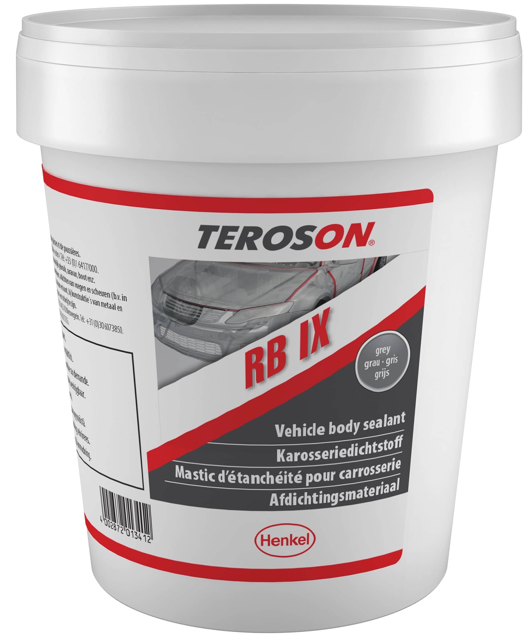 Henkel Teroson RB IX dauerplastischer Dichtstoff auf Kautschukbasis, 16 Kg, Grau, 247319, Universell einsetzbar