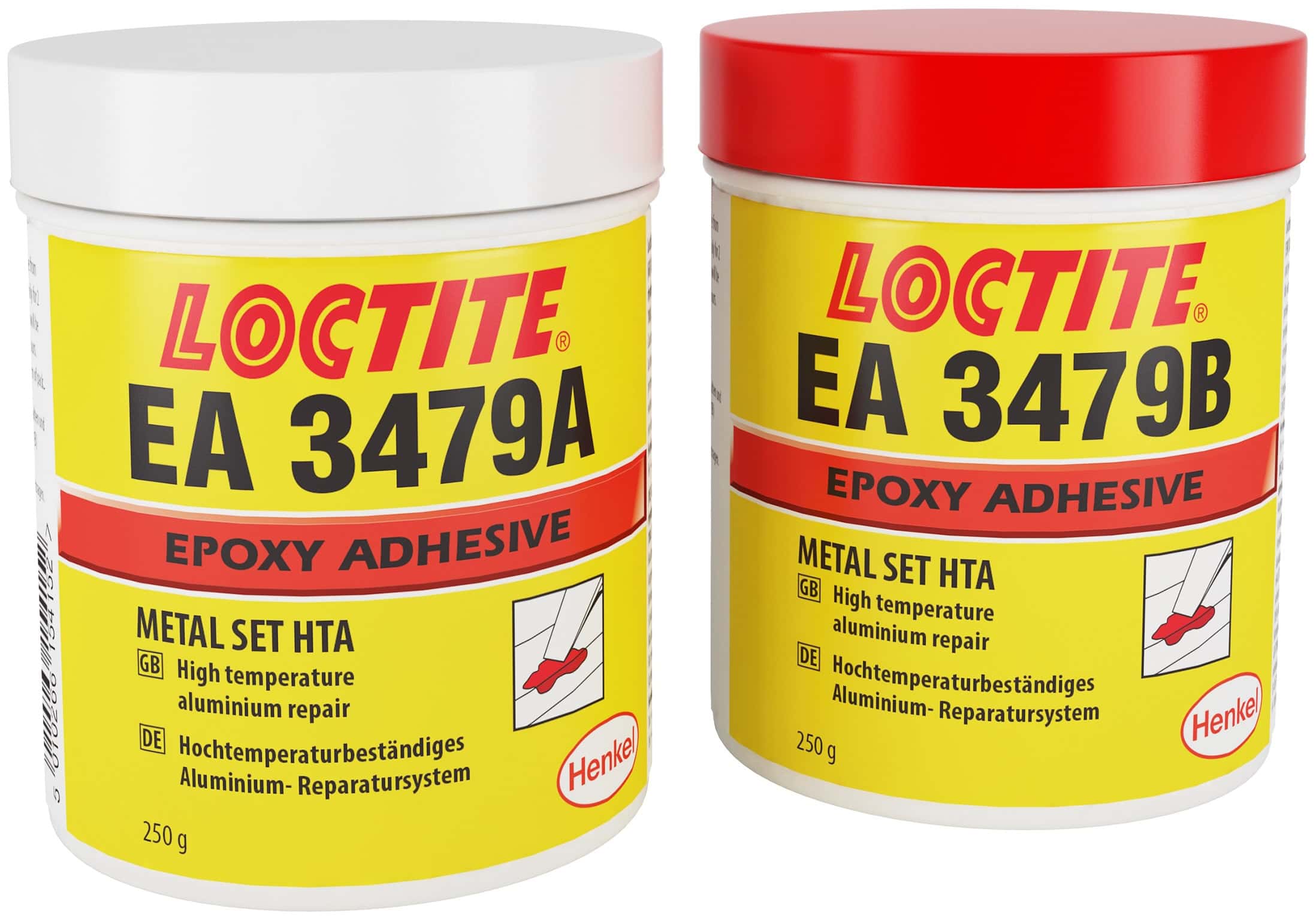 Henkel Loctite EA 3479 Epoxidklebstoff, 500 g, Grau, 1:1, Fest, 2K, 195826, Ideal zur Reparatur von durch Mechanik oder Korrosion beschädigten Teilen