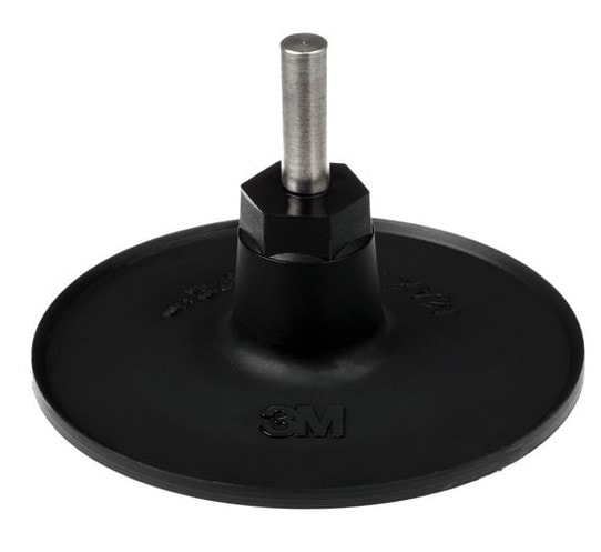 3M Roloc + Aufnahmeteller ZR-AC 9988, Nr. 4, Ø 75 mm, 6 mm Schaft, Roloc + Stützteller für Roloc + & Scotch-Brite + Schleifscheiben mit Gewinde