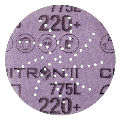 3M Cubitron II Hookit 775L 783239, Ø 75 mm, 220+, Multilochung, Kletthaftend, Filmscheibe mit Präzisions-Keramikkorn