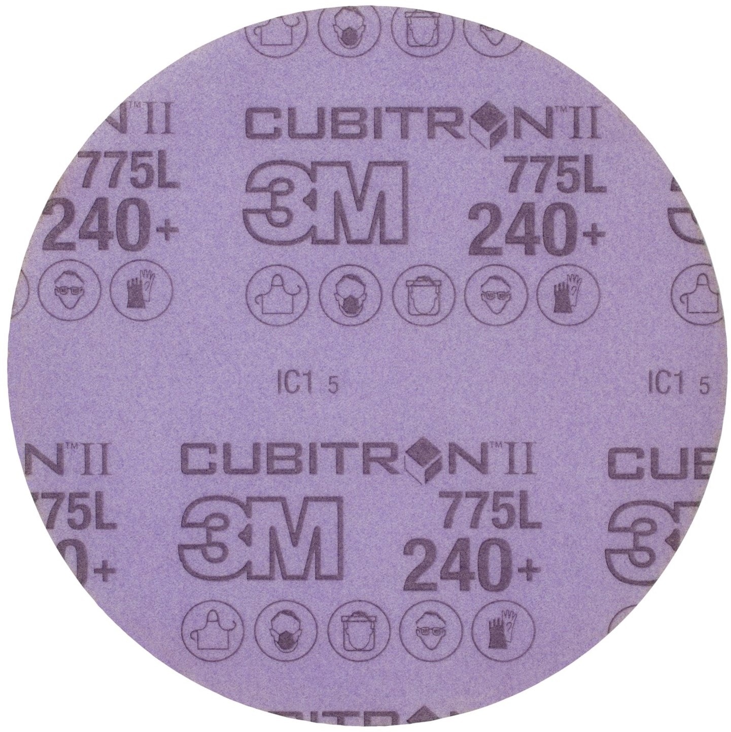 3M Cubitron II Hookit 775L 47095 , Ø 125 mm, 240+, Ungelocht, Kletthaftend, Filmscheibe mit Präzisions-Keramikkorn