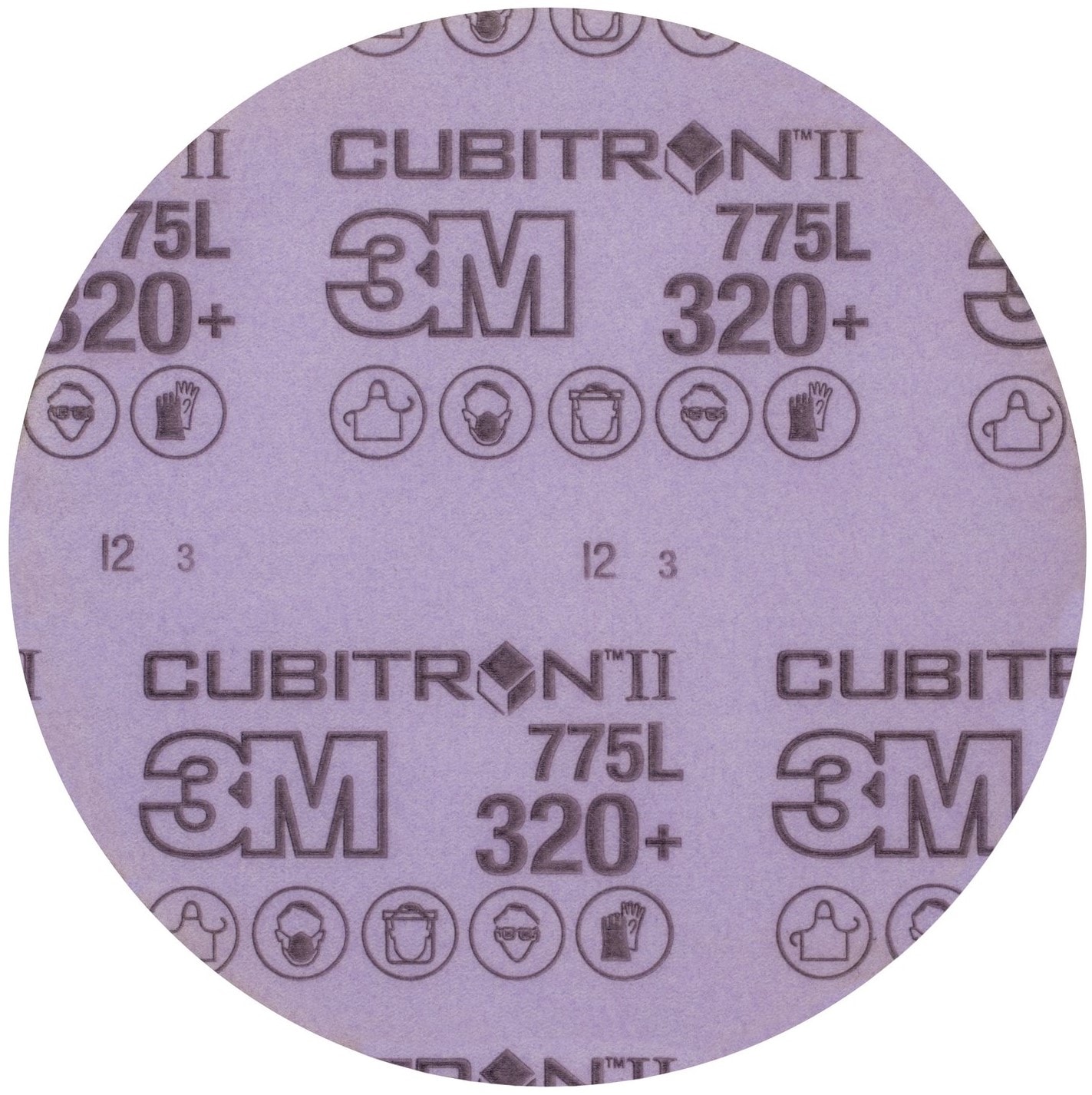 3M Cubitron II Hookit 775L 47080, Ø 125 mm, 320+, Ungelocht, Kletthaftend, Filmscheibe mit Präzisions-Keramikkorn