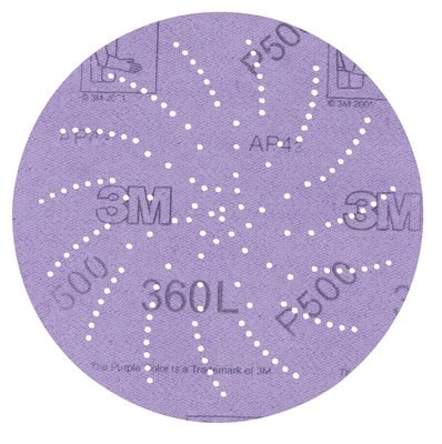 3M Xtract 360L 228943, Ø 150 mm, P240, Multilochung, Kletthaftend, 12.000 U/Min., Filmscheibe mit Aluminiumkorn