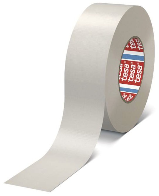 tesaband Gewebeband 4688, 1300 mm x 50 m, 0,26 mm, Weiß, PV0, Allrounder & Reparatur Klebeband
