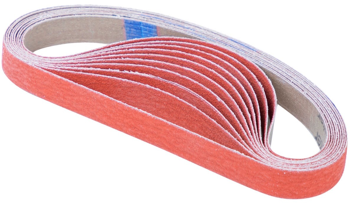 Mirka Feilenbänder CER 5G452T0180, 20 mm x 520 mm, C, P80, Y-Polyester, Universal Schleifband mit Präzisions-Keramikkorn, Für Oberflächenbearbeitung