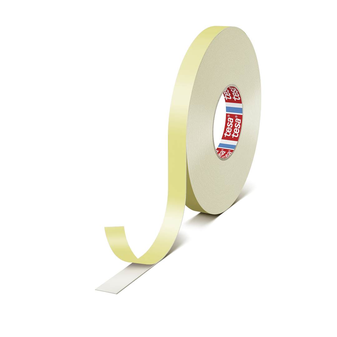tesa 64958, 9 mm x 1900 m, 1,05 mm, Weiß, Doppelseitiges PE-Schaumklebeband