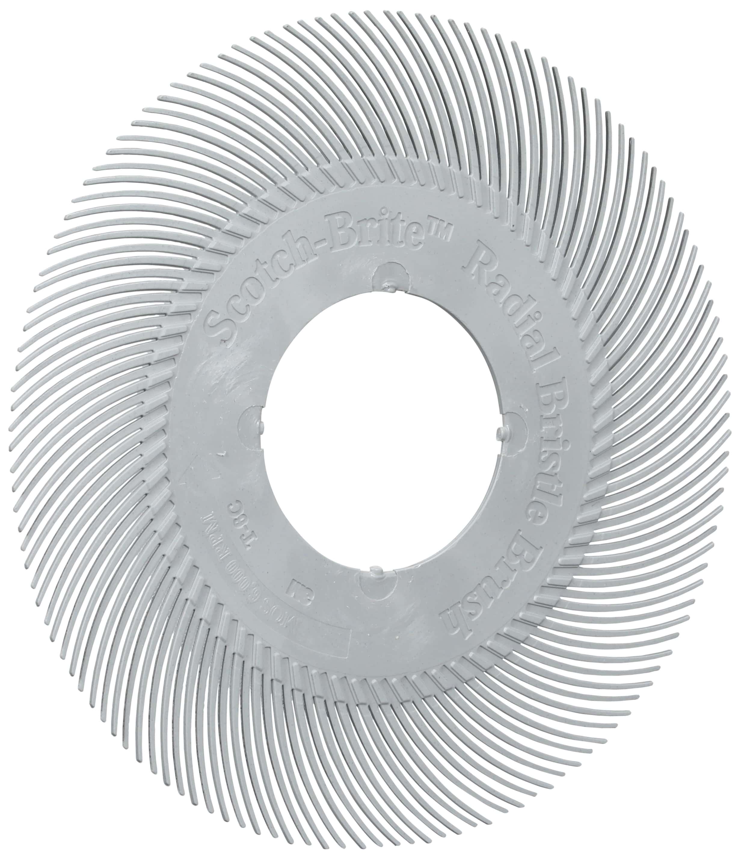 3M Scotch-Brite Präzisions Radialborstenbürste Einzelsegmente PN-RB 7100374833, Ø 150 mm, 120+, Typ C (Gebogene Borsten), Ohne Adapter, Grau, 6.000 U.
