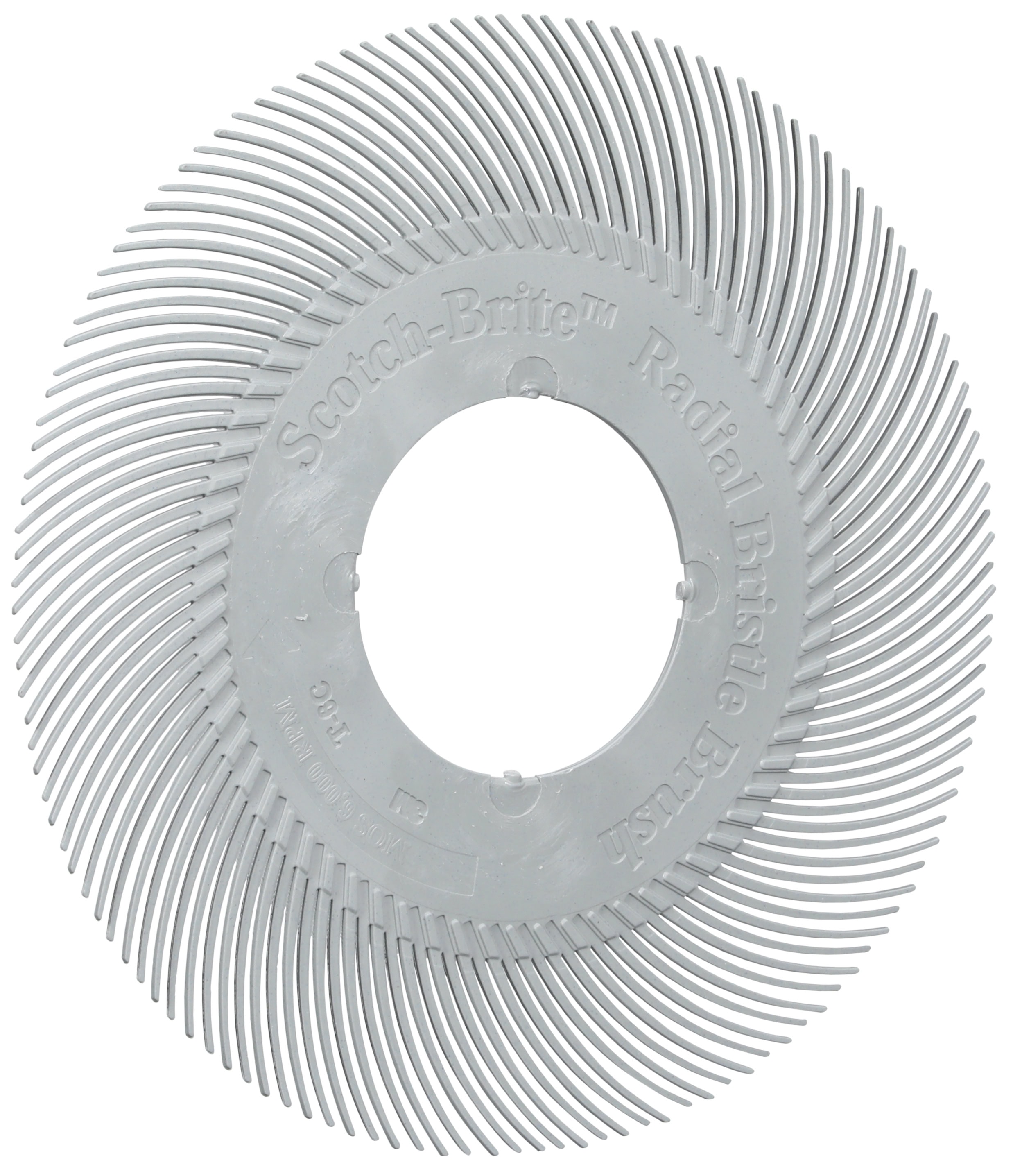 3M Scotch-Brite Präzisions Radialborstenbürste Einzelsegmente PN-RB 7100374924, Ø 194 mm, 120+, Typ C (Gebogene Borsten), Ohne Adapter, Grau, 6.000 U.