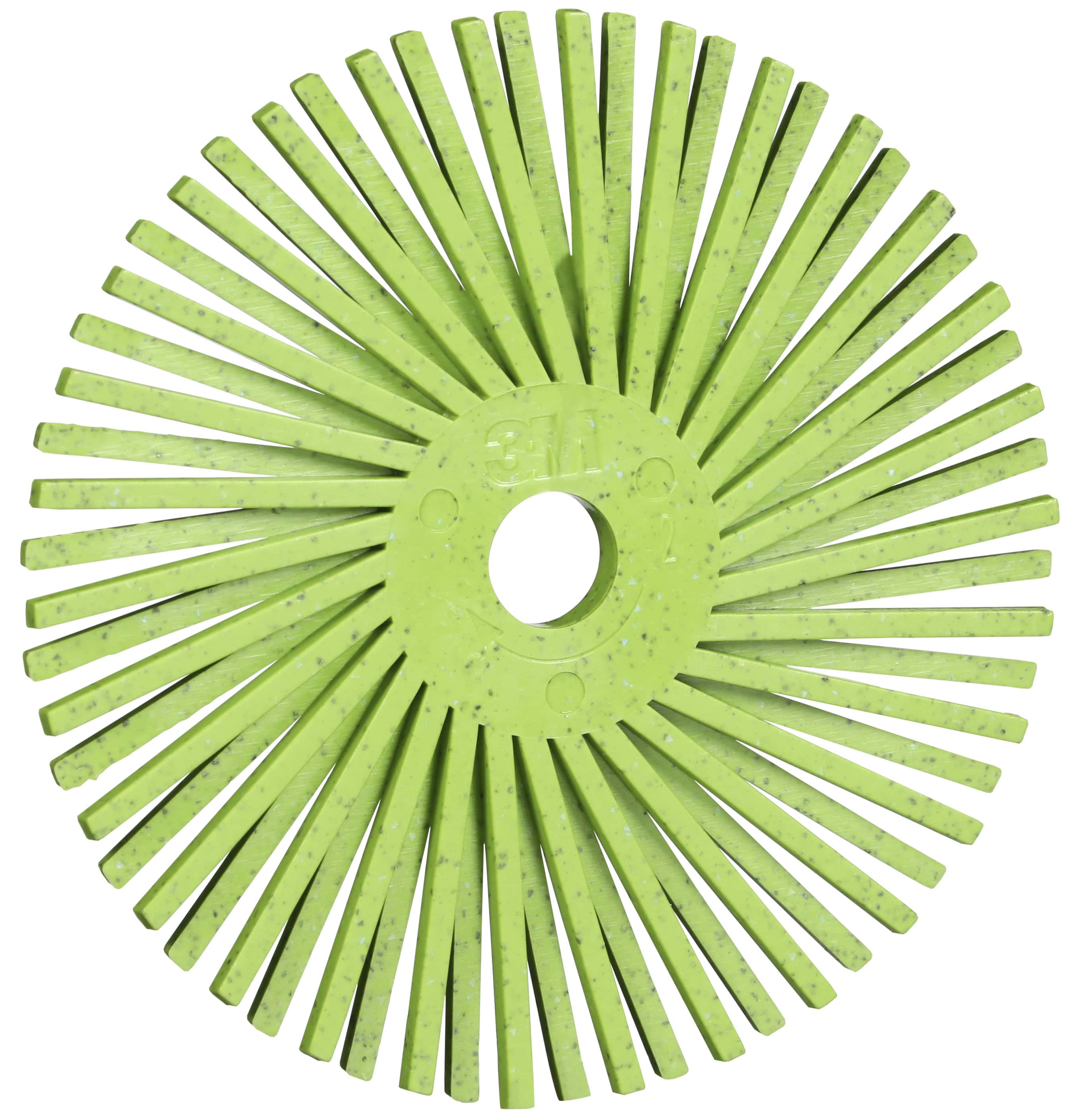 3M Scotch-Brite Präzisions Radialborstenbürste PN-RB 7100374835, Ø 75 mm x ø 10 mm, 50+, Typ A (Schräge Borsten), Grün, 20.000 U./Min., Für Reinigungs