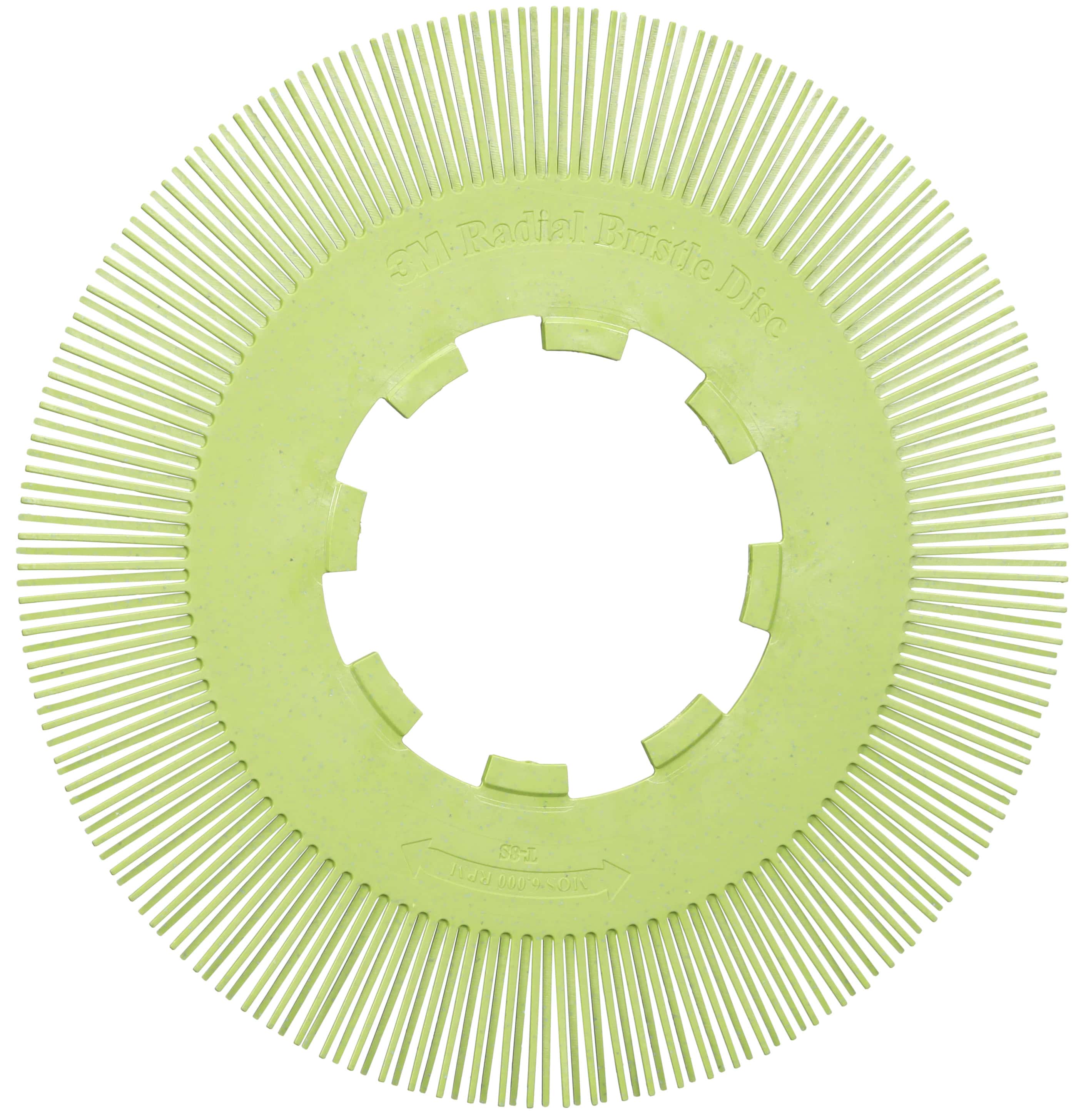 3M Scotch-Brite Präzisions Radialborstenbürste Einzelsegmente PN-RB 7100374912, Ø 200 mm, 50+, Typ S (Gerade Borsten), Ohne Adapter, Grün, 6.000 U./