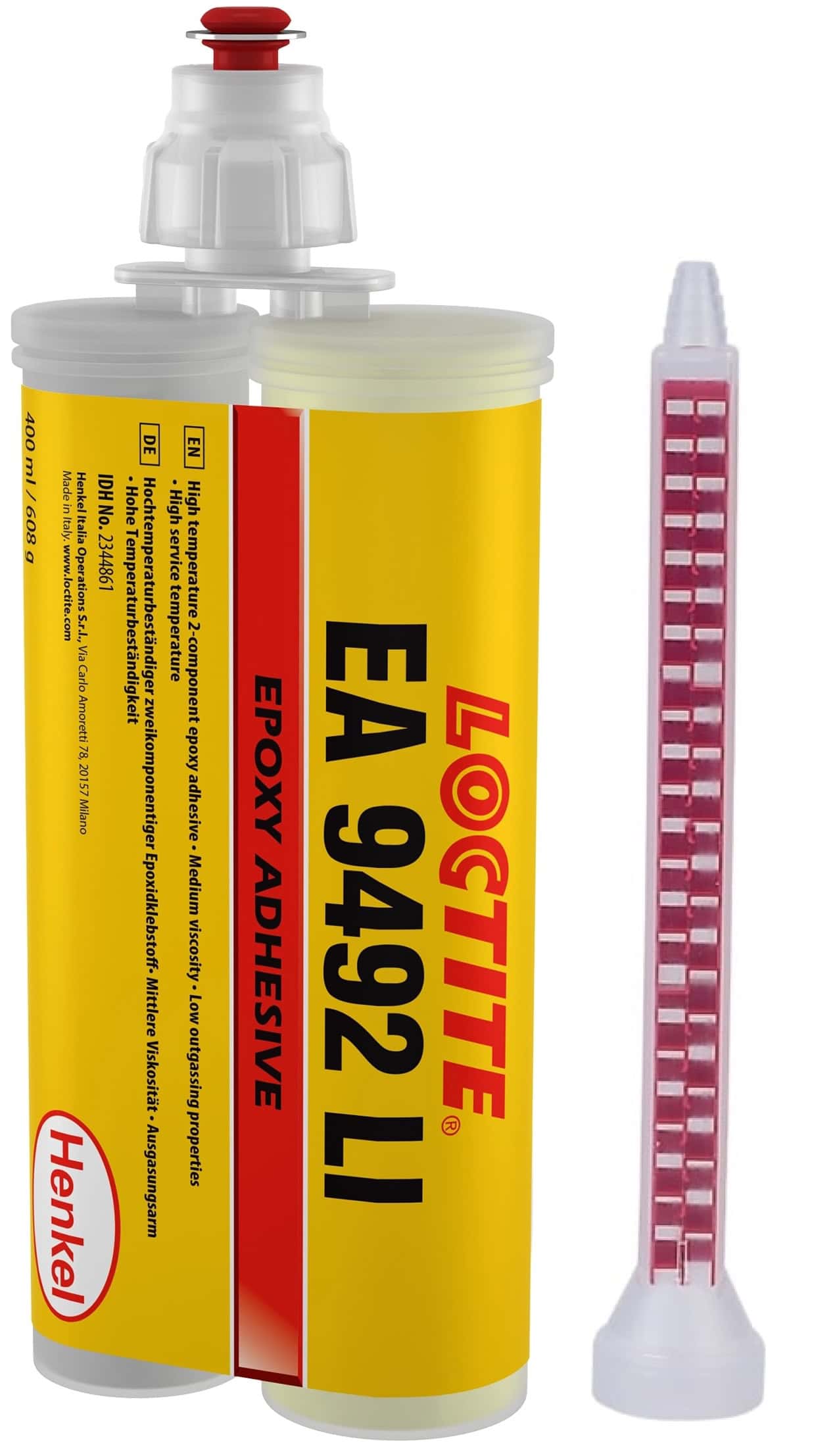 Henkel Loctite EA 9492 LI Epoxid Strukturklebstoff, 400 ml, Weiß, 2:1, Mittel, 2K , 2344861, Hohe Temperatur und Chemikalienbeständigkeit mit