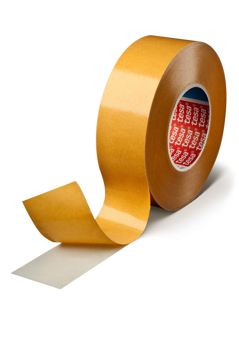 tesafix 4934, 1400 mm x 25 m, 0,2 mm, Weiß, Doppelseitiges Klebeband mit Gewebeträger