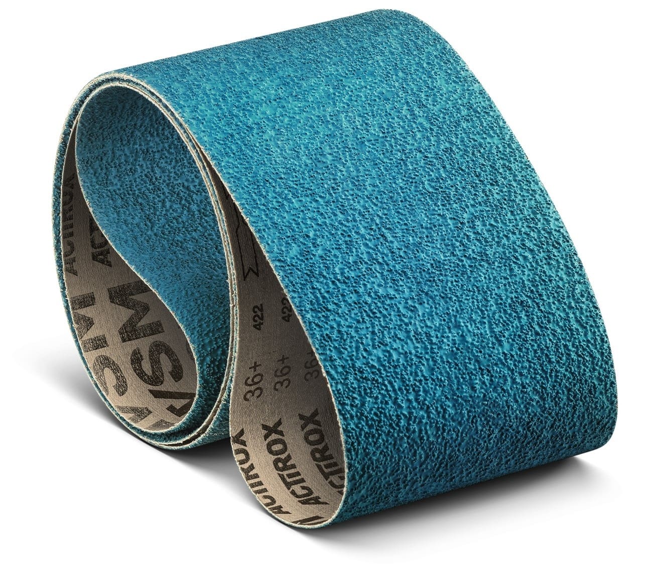 VSM Actirox AK890Y 709064, 100 mm x 2000 mm, K, P36, Y-Polyester, Ausführung (E07), Petrol, Schmalband mit Keramik, Für Edelstahl und NE-Metalle