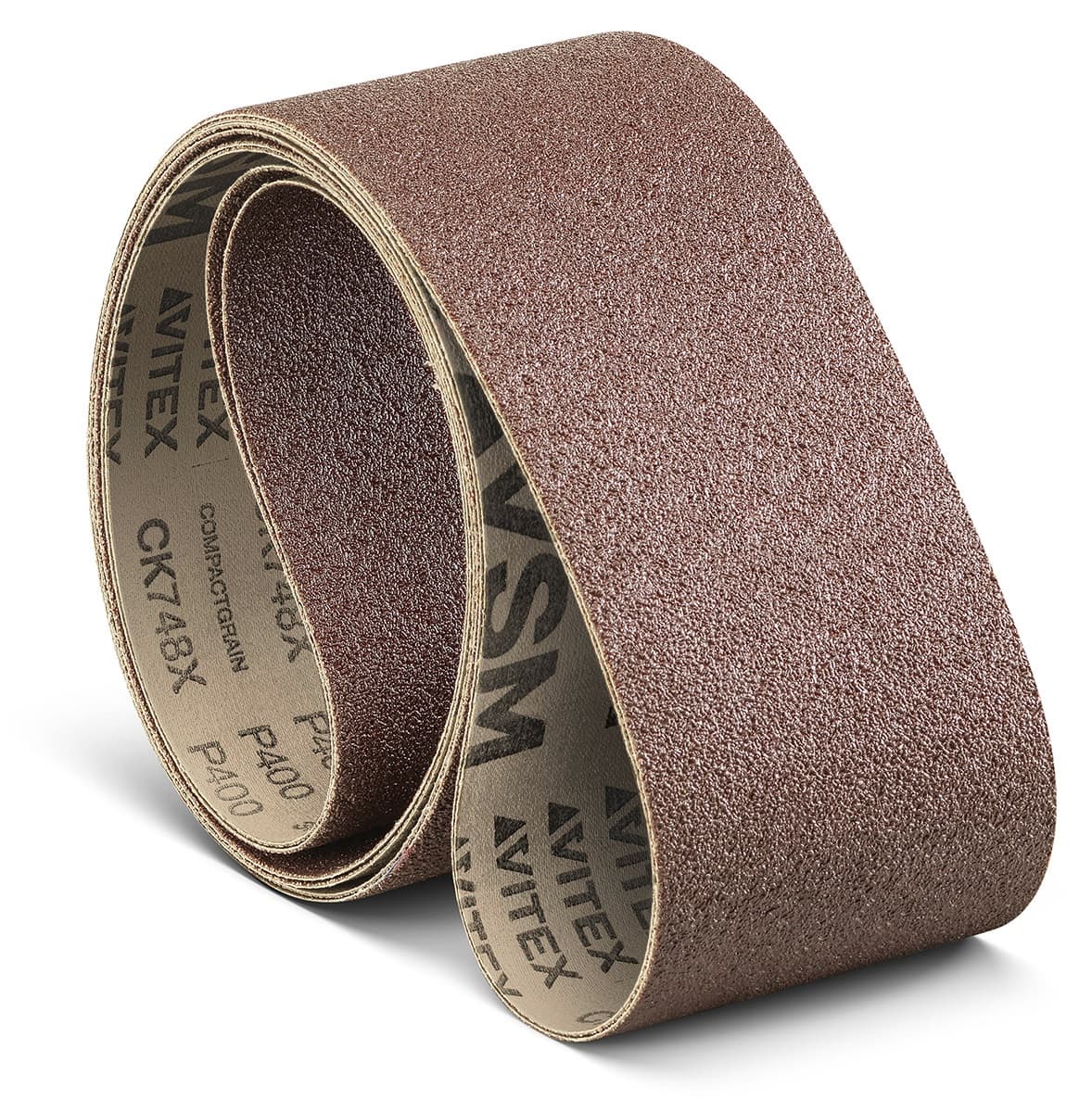 VSM COMPACTGRAIN (SIC) CK748X 765682, 100 mm x 2000 mm, S, P320, X-Polyester, Ausführung (E07), Rot-braun, Schmalband mit Siliziumkarbid, Für