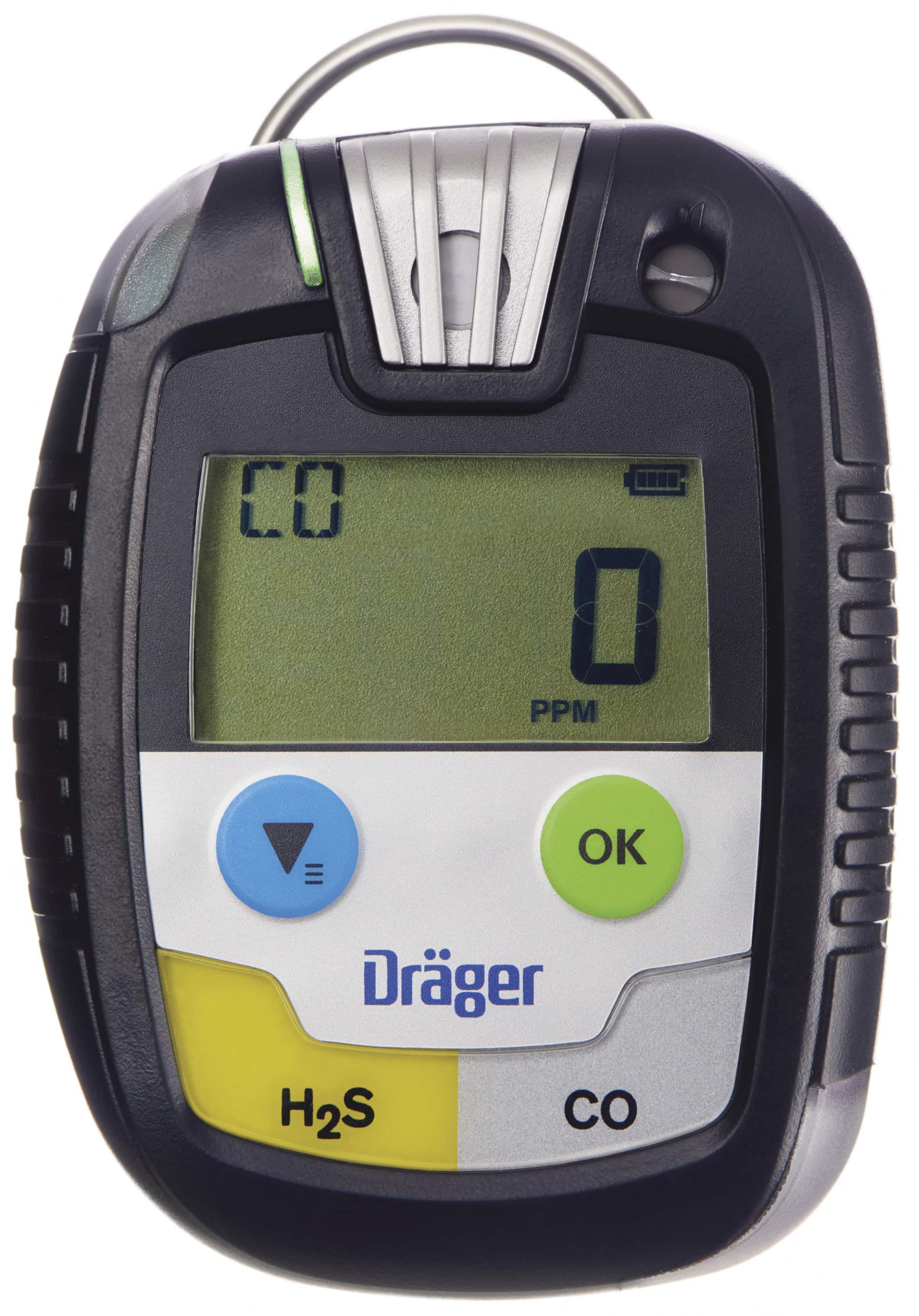 Dräger Pac 8500 2-in Eingasmessgerät 8326365, Dual Sensor: H2S/CO, IP 68 Staub & Wasserdicht, Mobiles Gaswarngerät für Schwefelwasserstoff (H2S) und
