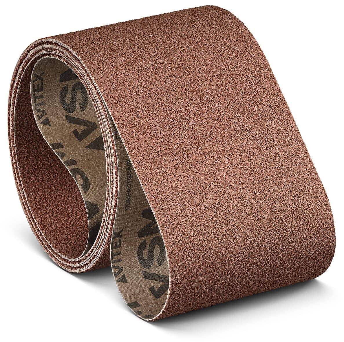 VSM ALUMINIUMOXID KK712X 703277, 100 mm x 3500 mm, A, P80, Ausführung (E07), X-Polyester, Braun, Schmalband mit Aluminium Granulat, Für Edelstahl und 