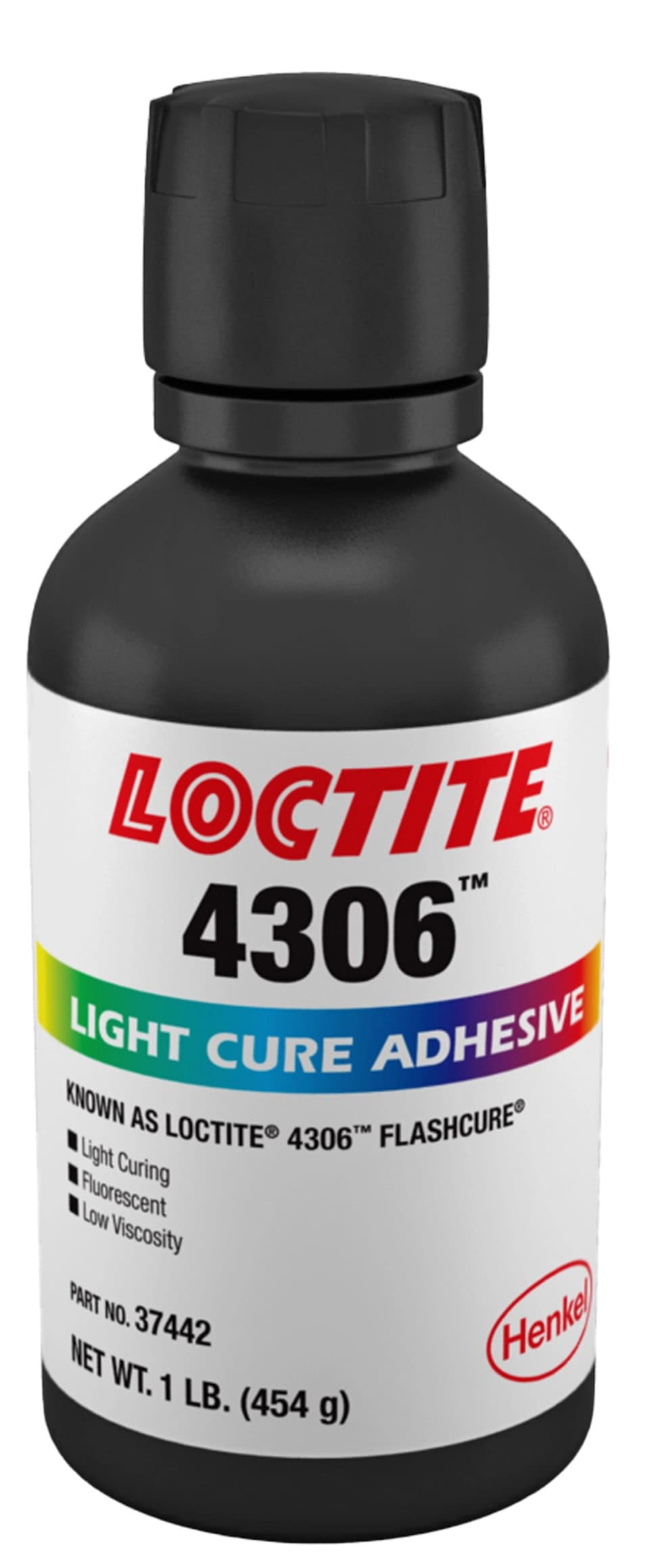 Henkel Loctite 4306 UV Klebstoff, 454 g, Transparent/Hellgrün, 1839323, Für Kunststoffe und Metalle