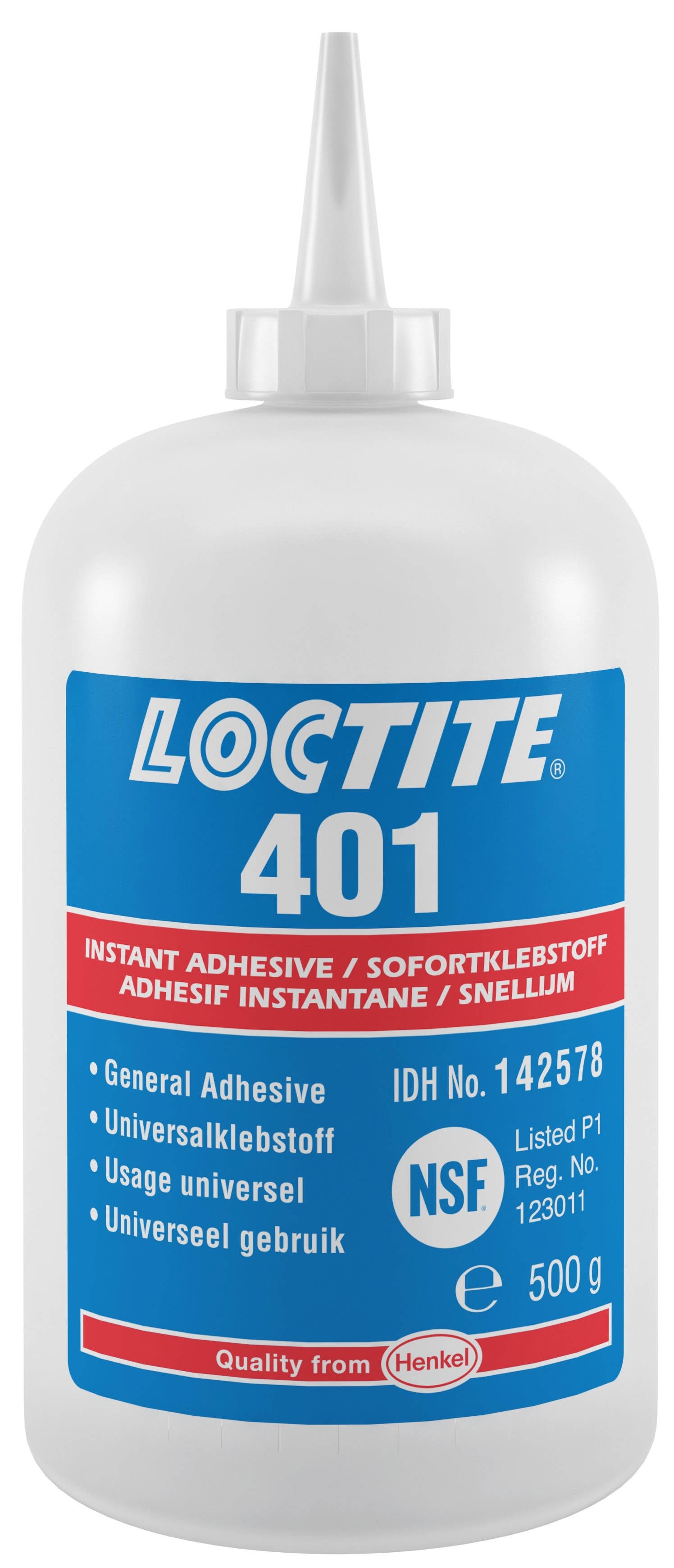 Henkel Loctite 401 Sofortklebstoff, 500 g, Transparent, Für Universelle Anwendungen