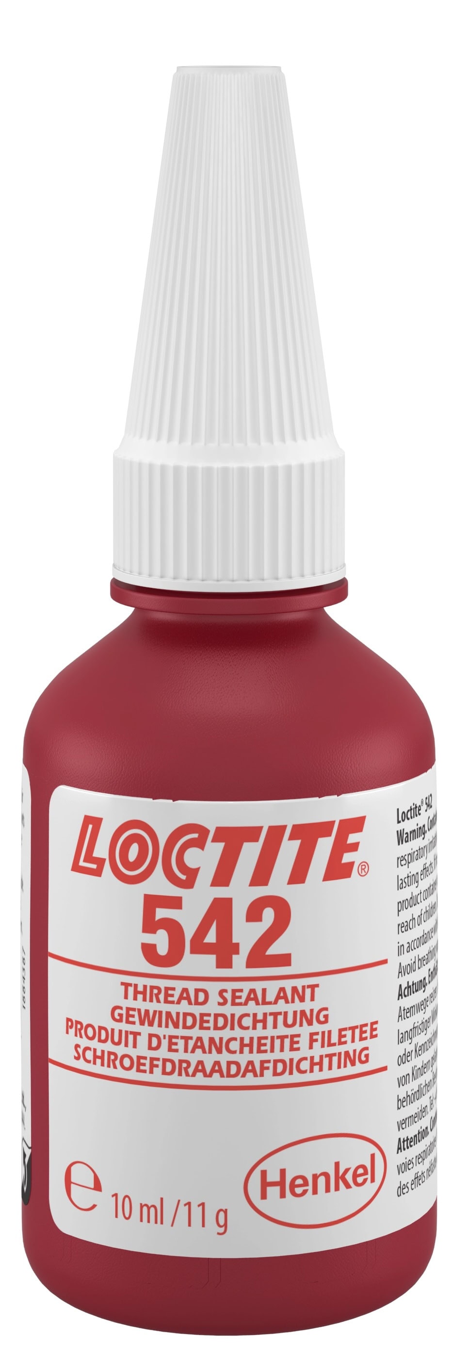 Henkel Loctite 542 Gewindedichtung, 10 ml, Braun, Mittel, 135483, Schnell aushärtend