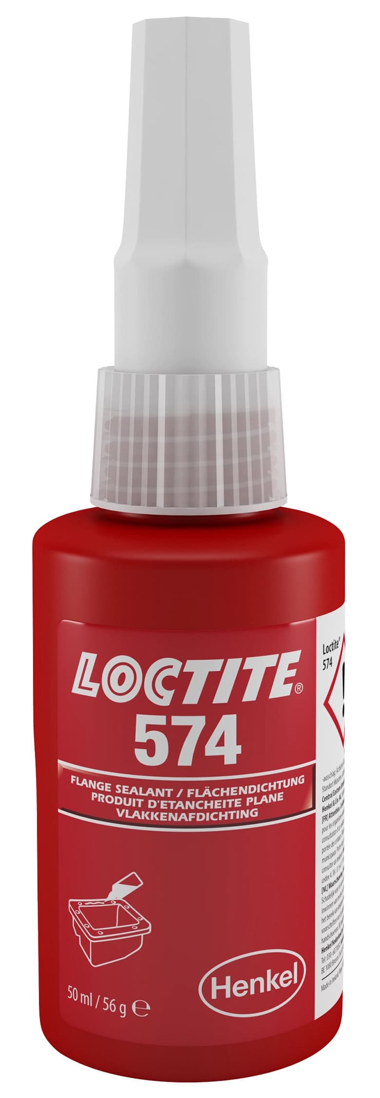 Henkel Loctite 574 Flächendichtung, 50 ml, Orange, Mittel, 234534, Für verwindungssteife Flanschverbindungen