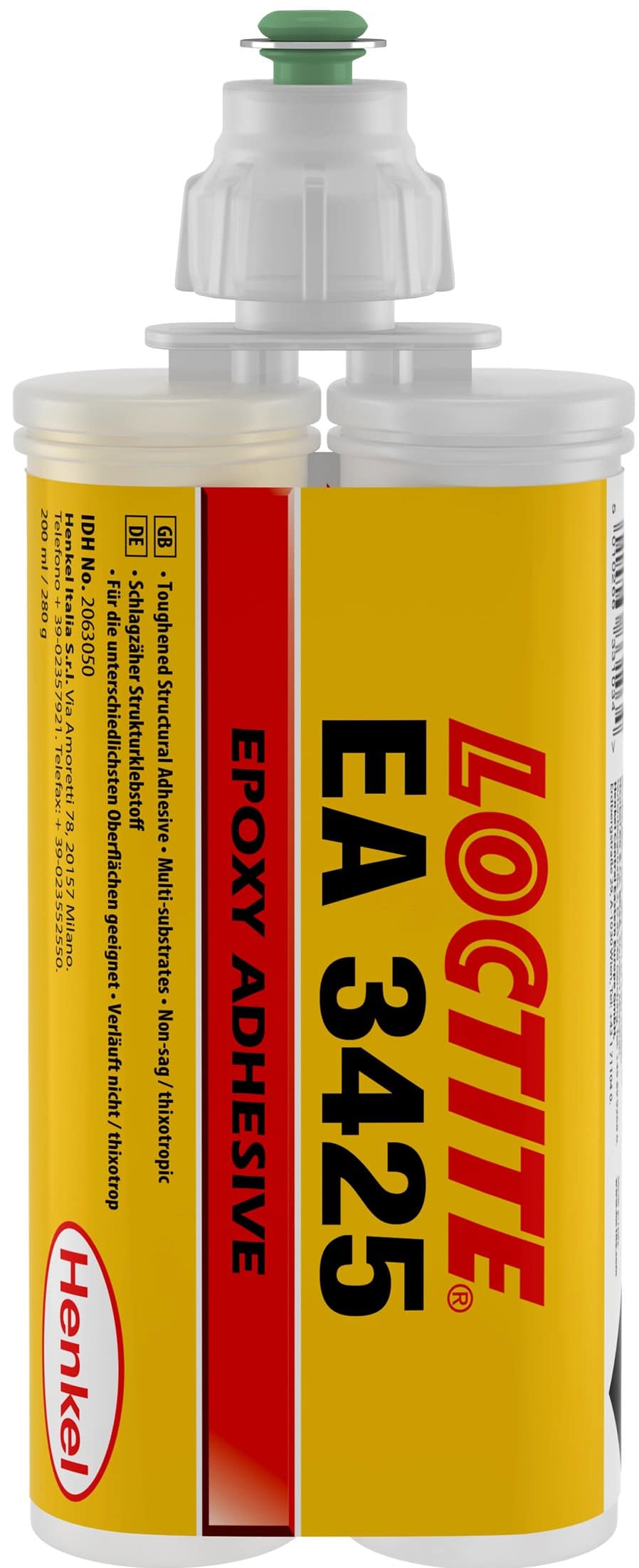 Henkel Loctite EA 3425 Epoxid Strukturklebstoff, 200 ml, Gelb-Weiß, 1:1, Fest, 2K, 2063050, Für großflächige Anwendungen