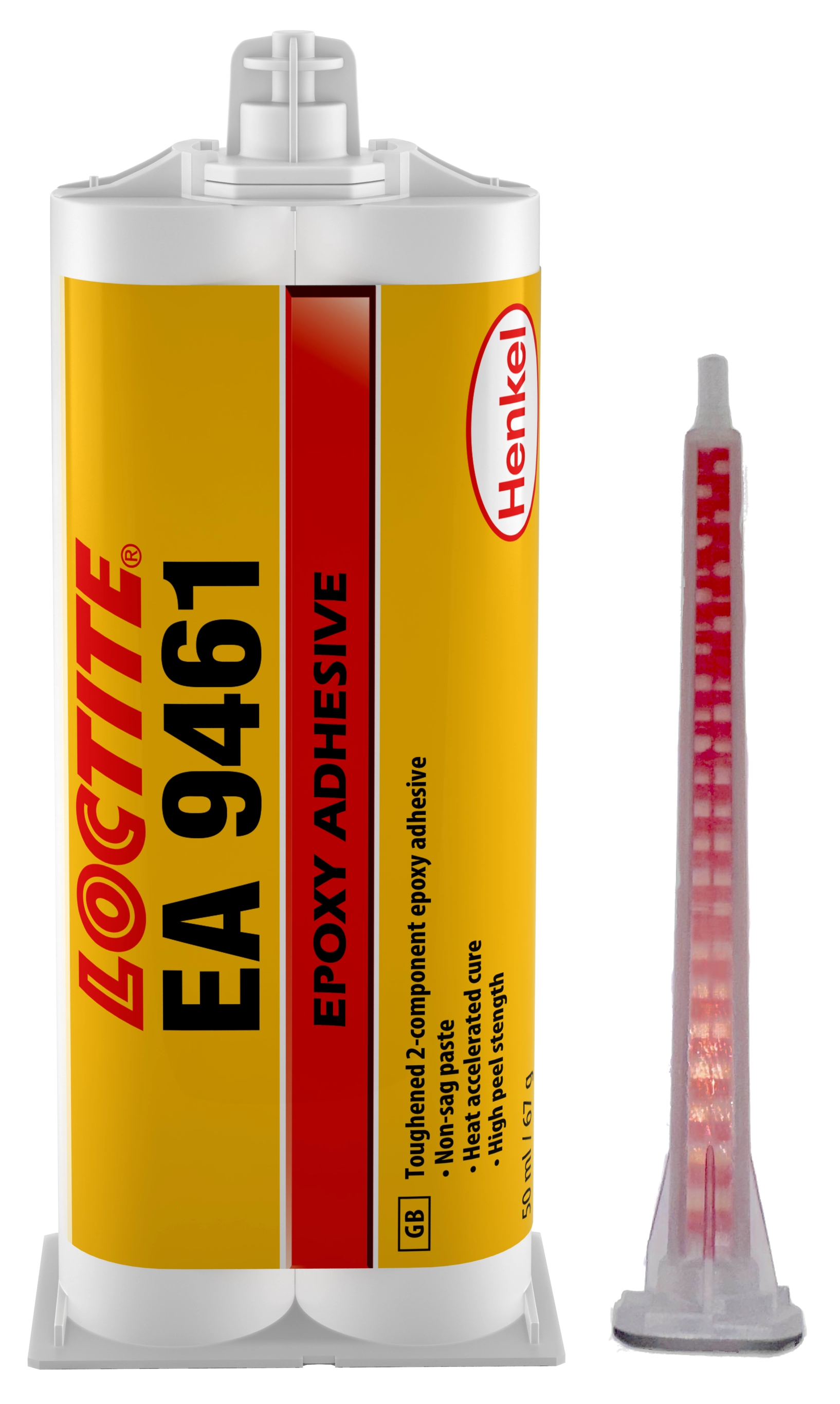 Henkel Loctite EA 9461 Epoxid Strukturklebstoff, 50 ml, Grau, 1:1, Fest, 2K, 2061254, Für unterschiedlichen Werkstoffen
