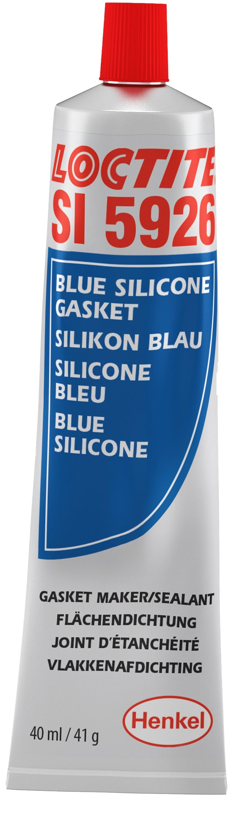 Henkel Loctite SI 5926 Silikondichtung, 40 ml, Blau, 1123349, Einkomponentige Silikonpaste als Ersatz für Dichtungen oder Reparaturen