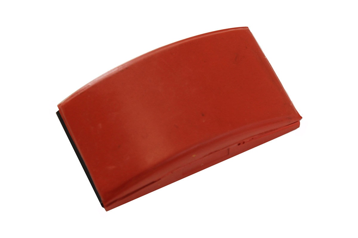 Mirka 8390100111, 70 mm x 125 mm x 30 mm, Hart, Ungelocht, Schwarz, Klemmvorrichtung, Handblock ohne Absaugung für 1/4 Bögen, Ideal für feine