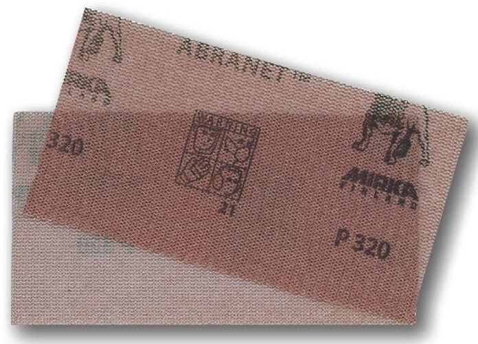 Mirka Abranet AE149F1025, 70 mm x 125 mm, P240, Gitternetz, Kletthaftend, PA Gitternetz Schleifstreifen mit Aluminiumkorn