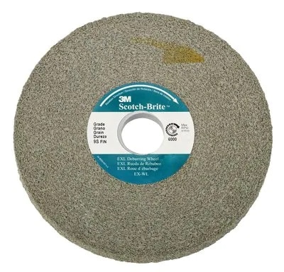 3M Scotch-Brite EXL XL-WL 09951, Ø 203 mm x 25 mm, ø 76 mm, Härte 8, P600 - 1200, S, Fine, 4.500 U./Min., Kompaktscheibe, Für Entgratungs- und 