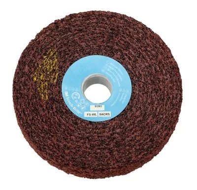 3M Scotch-Brite FS-WL 18760, Ø 152 mm x 25 mm, ø 25 mm, Härte 8, P320 - 500, S, Medium, 6.000 U./Min., Kompaktscheibe, Für Entgratungs- und