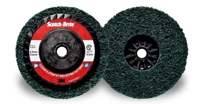 3M Scotch-Brite XT-DB Pro Extra Cut XTDBPEC115, Ø 178 mm, ø 22 mm, 6.500 U./Min., P100, A, Extra coarse, Grobreinigungsscheibe, Für Reinigungs- und