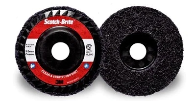 3M Scotch-Brite XT-RD Pro XTRDP125, Ø 125 mm, ø 22 mm, P100, S, Extra coarse, 12.000 U./Min., Grobreinigungsscheibe, Für Reinigungs- und
