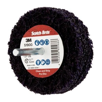 3M Scotch-Brite XT-ZS Pro 51926, Ø 150 mm, ø 13 mm, Ø 6 mm, P100, S, Extra coarse, 6.000 U./Min., Grobreinigungsscheibe, Für Reinigungs- und 